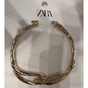 Zara Brass/Goldtone Necklace 16" Choker NWT